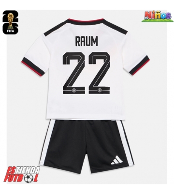 Alemania David Raum #22 Primera Equipación Niños Mundial 2026 Manga Corta (+ Pantalones cortos)